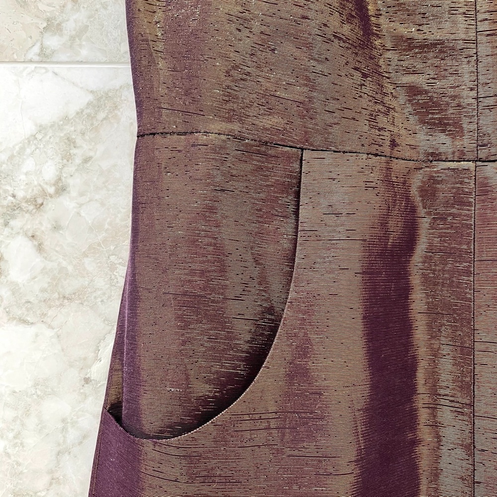 VERA WANG LAVENDER LABEL {8} Dress Metallic Crystals Beading - Picture 12 of 13